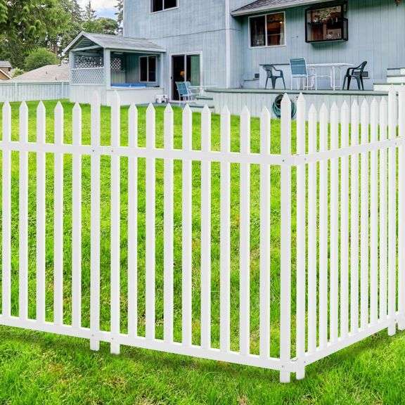 2PC Vinyl Picket Fence Panels