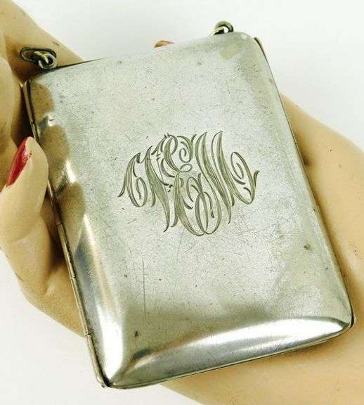 Antique Ladies Silverplate Wristlet Purse
