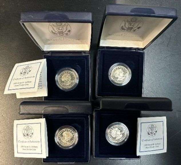 4 Gem Ultra Cameo Proof 1999 Susan B. Anthony. Box/COA