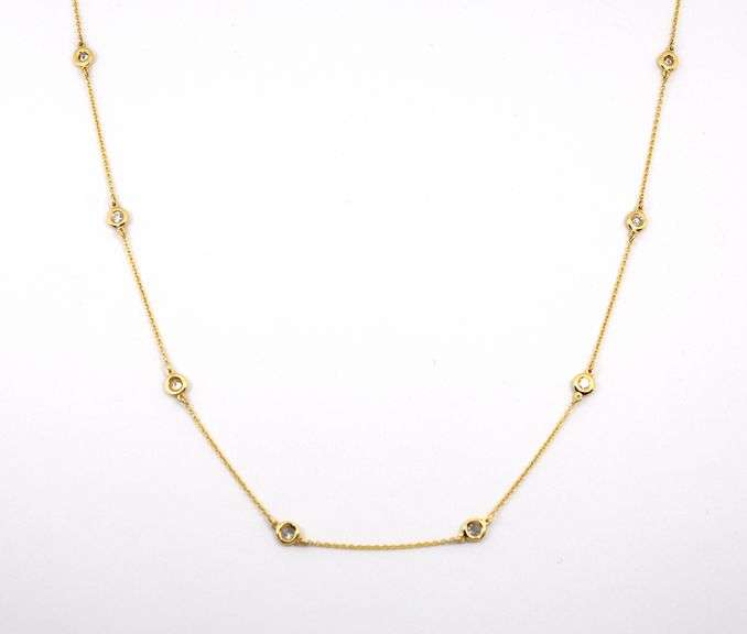Popular Diamond Station Necklace