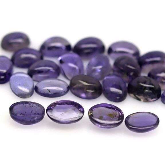 Collectors 11.25ct very best blue violet hue Iolite cabochon set