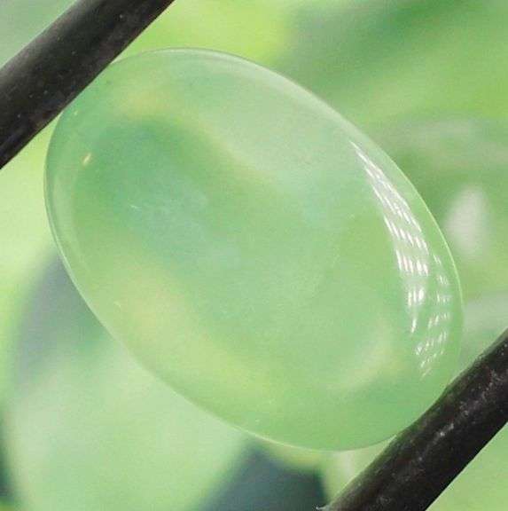 Huge 67.45ct untreated Prehnite cabochon set