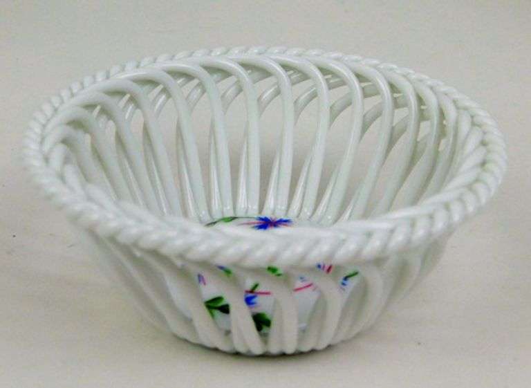Vintage Herend Thistle Small Basket