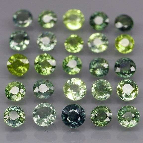 Heated only! 5.24ct round cut Australian Sapphire set