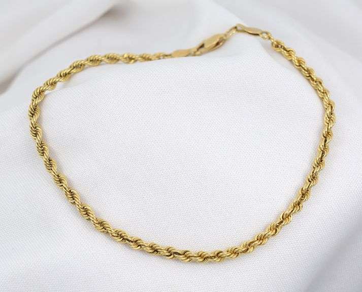 Useful 14k YG Rope Bracelet