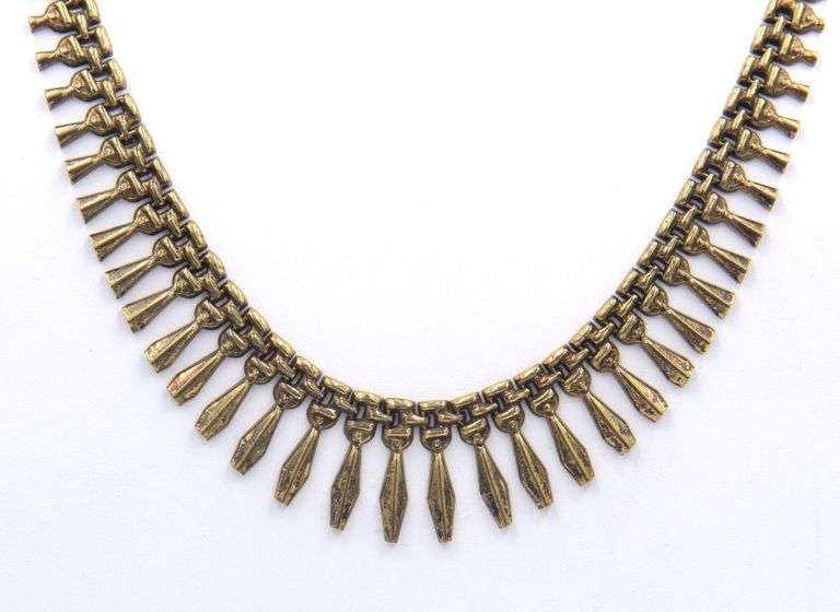 Vintage 925 sterling silver fancy link necklace