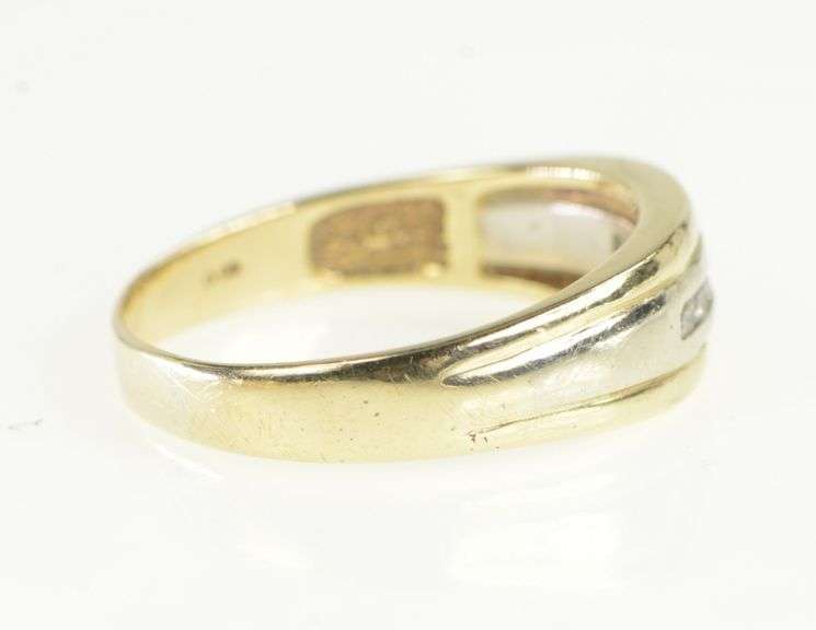 10K Yellow Gold Men's Vintage Classic Wedding Band Ring