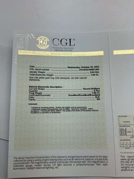 CERTIFIED BRAND NEW 14K WHITE GOLD AND DIAMOND BAND