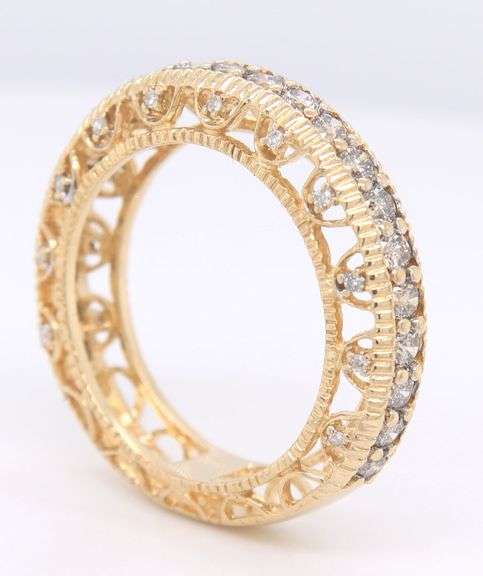 14kt Yellow gold fancy diamond band