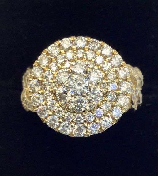 IMPRESSIVE 14K YELLOW GOLD MIAMI CUBAN SHANK DIAMOND MEN’S RING