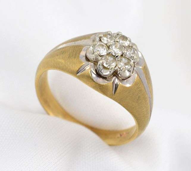 Classic Man's Diamond Cluster Ring