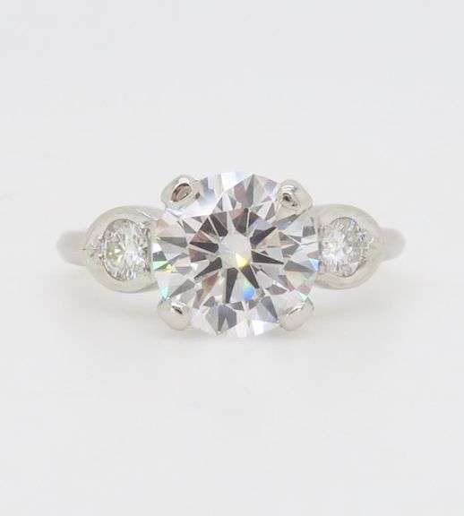 Certified Platinum 2.51CTW Diamond Ring