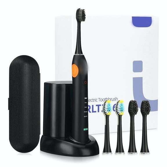 Electric Sonic Toothbrush - 5 Modes, 4 Brush Heads