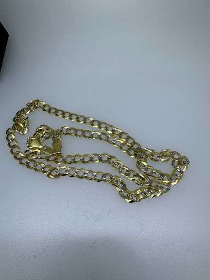 14K Solid Pave Cuban Chain