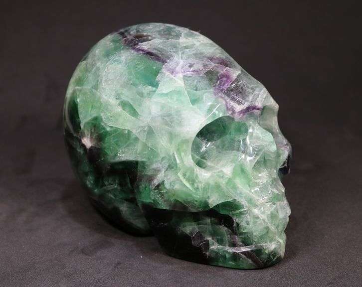 Heavy 8,940ct Purple and Green Fluorite Skull