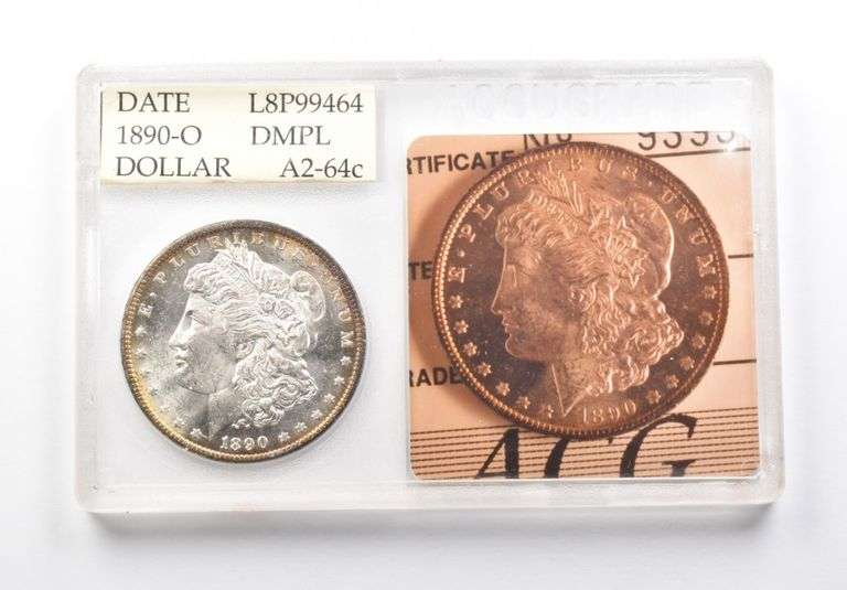 A2-64c DMPL 1890-O Morgan Silver Dollar Accugrade