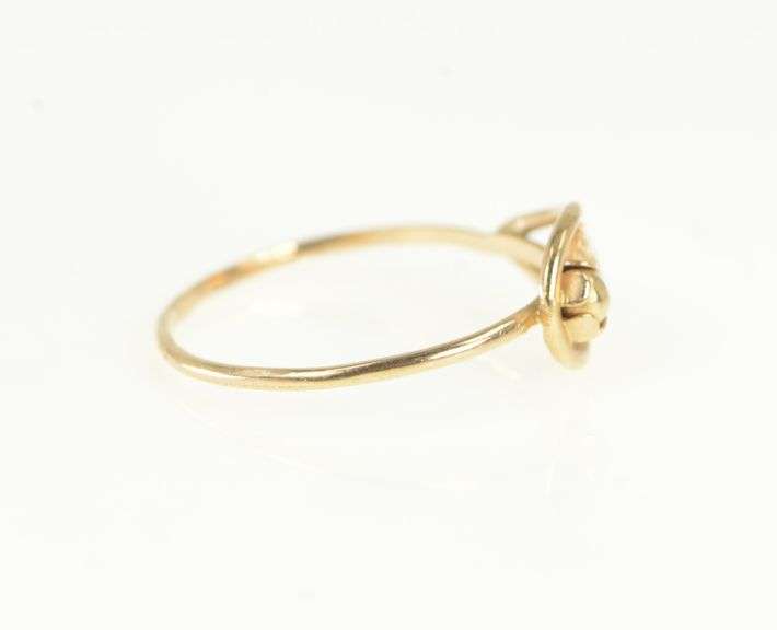 14K Rose Gold Swirl Vintage Retro Statement Fashion Ring