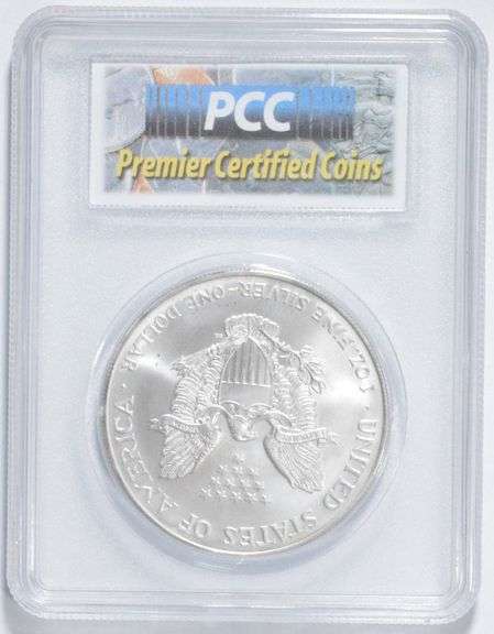 MS70 2000 American Silver Eagle - .999 Fine Silver - Graded PCC