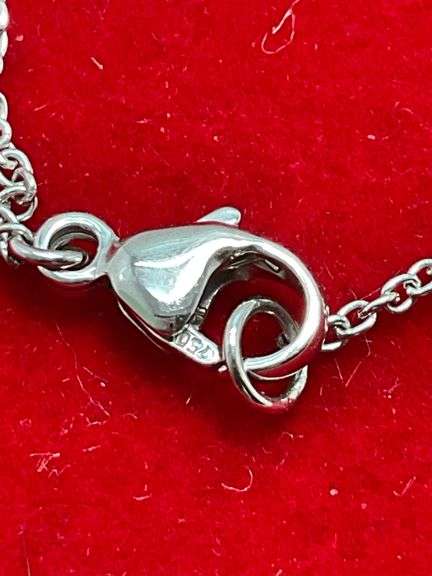 BRAND NEW 18K WHITE GOLD NECKLACE WITH DIAMONDS