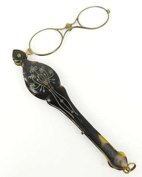 Exquisite Antique Shell & Sterling Lorgnette