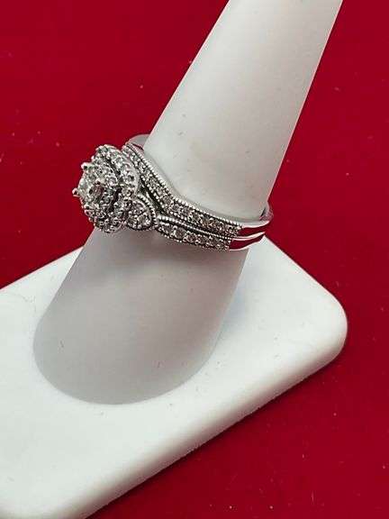 CERTIFIED BRAND NEW 14K WHITE GOLD DIAMOND WEDDING SET