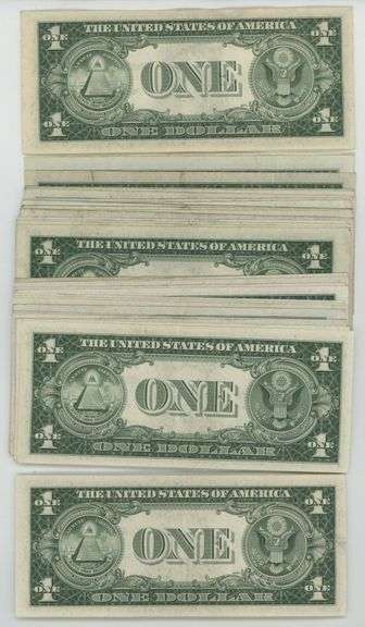 35 Nice Series of 1935 $1 Silver Certificates in AU/CU conditions