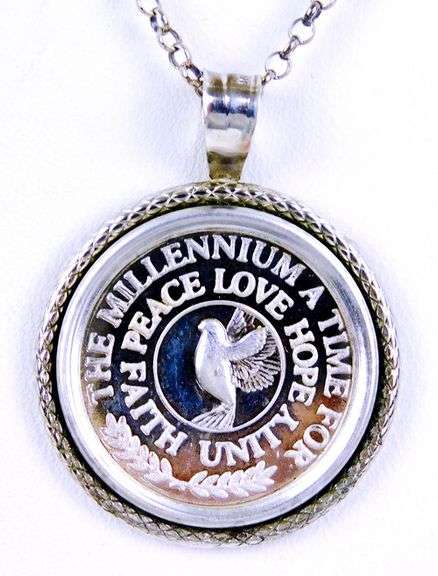 .999 Silver Millennium Pendant & Chain with COA
