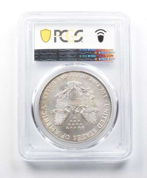 MS69 1997 American Silver Eagle PCGS Red/Yellow Peripheral Toning