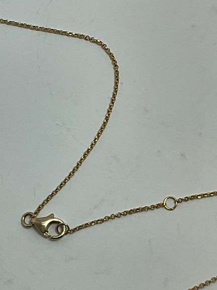 BRAND NEW 14K YELLOW GOLD AND DIAMOND NECKLACE