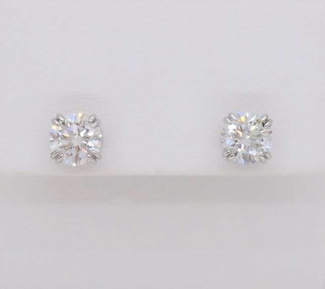 Certified 2.02CTW Diamond Stud Earrings