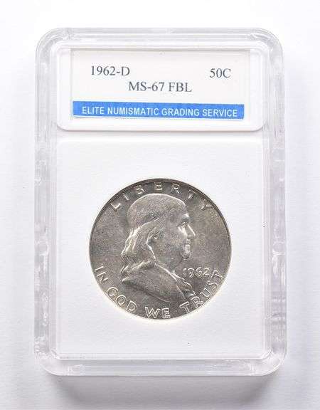 MS67 FBL 1962-D Franklin Half Dollar ENGS