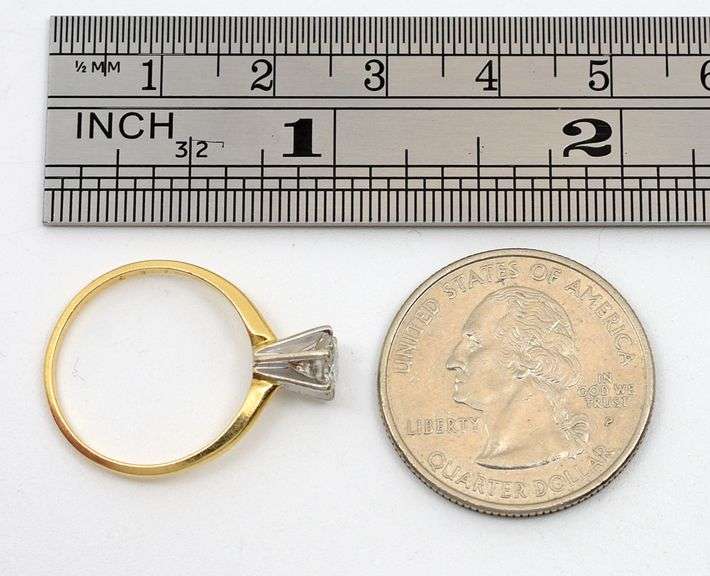 Traditioonal 14K YG 1/2 Carat Diamond Solitaire