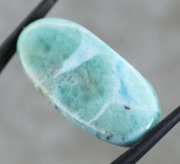 Beautiful 28.06ct oval cut Larimar cabochon