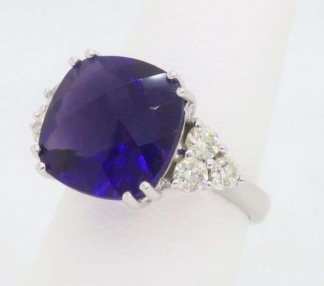 Amethyst & Diamond Cocktail Ring