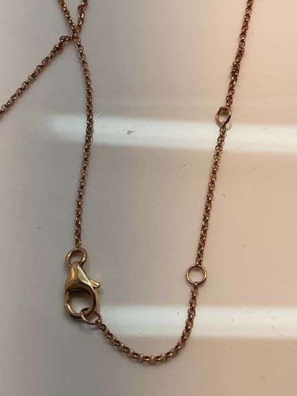 BRAND NEW 14K ROSE GOLD AND DIAMOND NECKLACE
