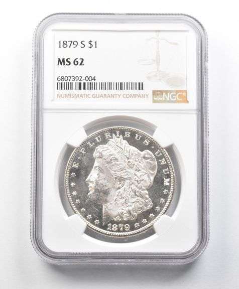 MS62 1879-S Morgan Silver Dollar NGC Great Contrast