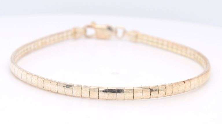 Italian 925 sterling silver omega bracelet
