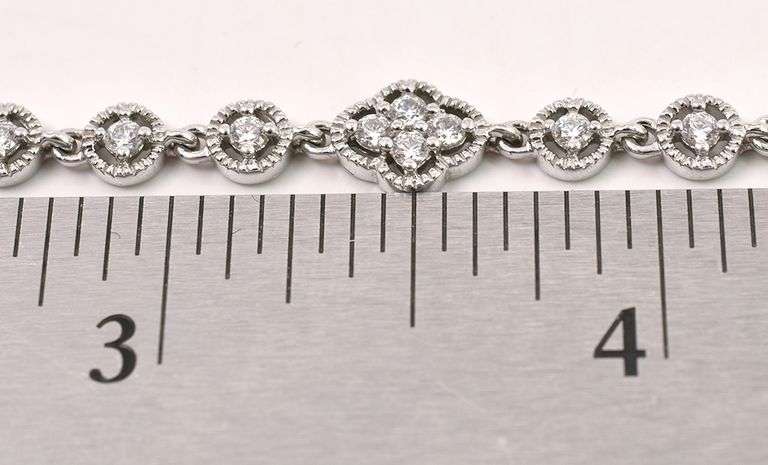 Sterling Silver CZ Fancy Link Bracelet