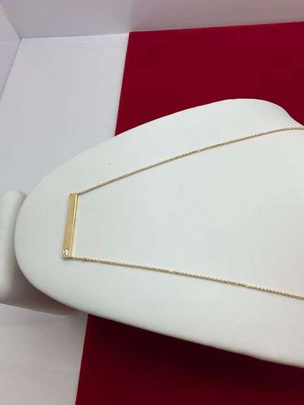 BRAND NEW 14K YELLOW GOLD AND DIAMOND NECKLACE