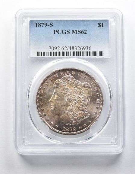 MS62 1879-S Morgan Silver Dollar PCGS Beautifully Toned