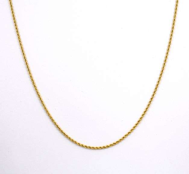 Practical 14K YG Rope Necklace