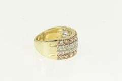 10K Yellow Gold 1.64 Ctw Cognac Diamond Layer Band Ring