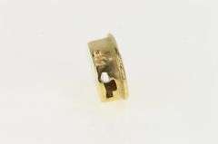 14K Yellow Gold Dogwood Flower Swirl Oval Box Clasp