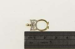 14K Yellow Gold Owl Wisdom Symbol CZ Vintage Charm/Pendant