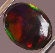 Eye catching 1.25ct Harlequin Welo black Opal