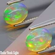 Glowing! 1.87ct full cover floral patterned Jelly Opal