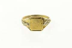 14K Yellow Gold Art Deco Monogrammable Ornate Child's Ring