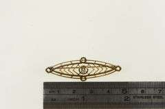 10K Yellow Gold Ornate Victorian Diamond Filigree Pin/Brooch