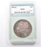 MS66 1880-S Morgan Silver Dollar NTC Beautifully Toned