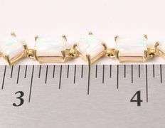 Amazing 14K Yellow Gold Opal Gemstone Bracelets